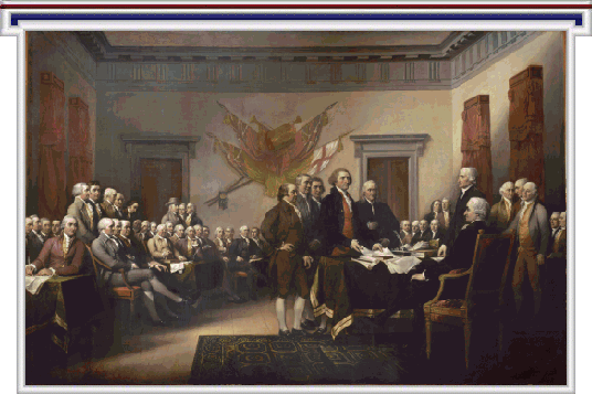 Signing USA Declaration of Independence